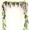 Wisteria Artificial Flowers Garland, 2Pcs Total 14.4ft Silk Faux Wisteria Vine Kit, Hanging Flower Plant for House Outdoor Garden Ceremony Outside Wedding Arch Floral Decor
